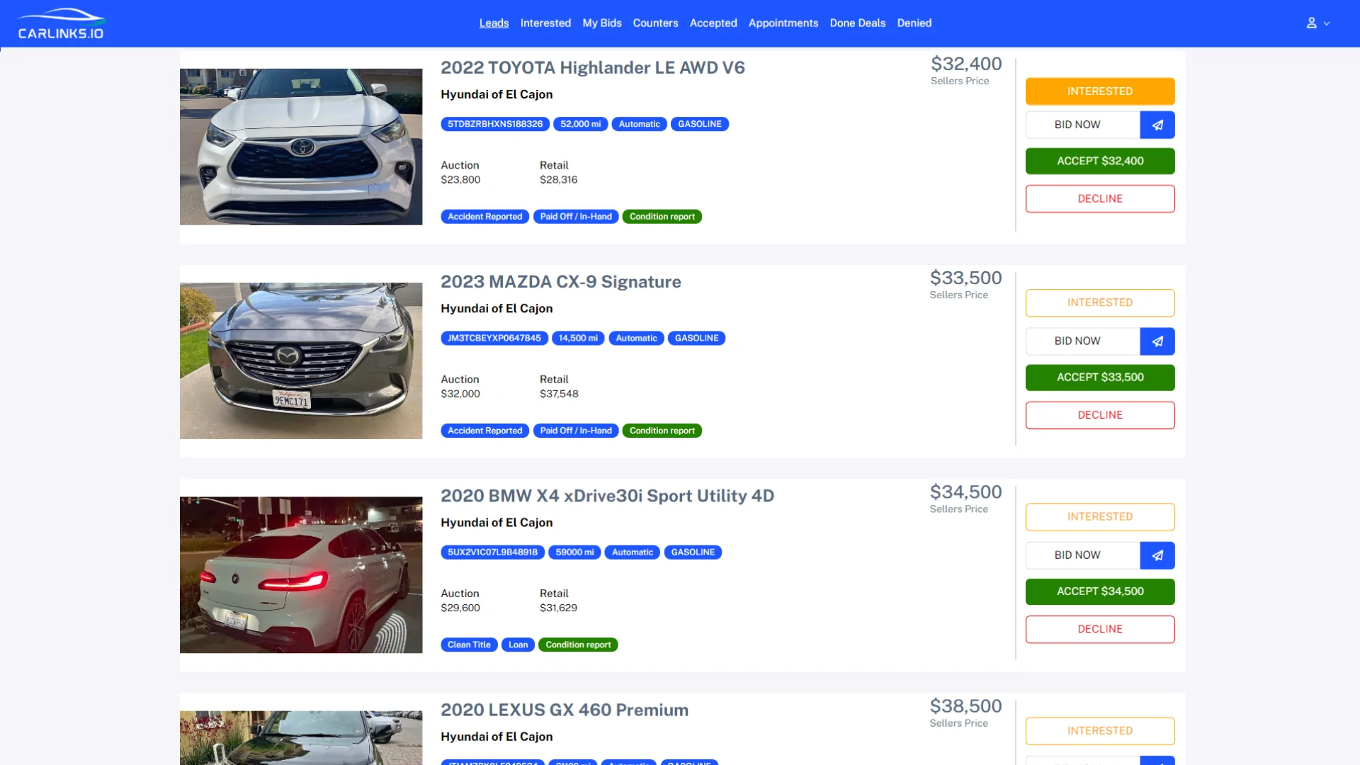 Carlinks platform